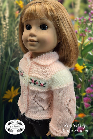 Crabapples Knitting Call Me Sweetheart 18" Doll Clothes Knitting Pattern Pixie Faire