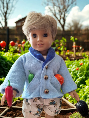 My Doll's Wardrobe 18 inch Boy Doll Peter's Jacket 18" Doll Clothes Pattern Pixie Faire