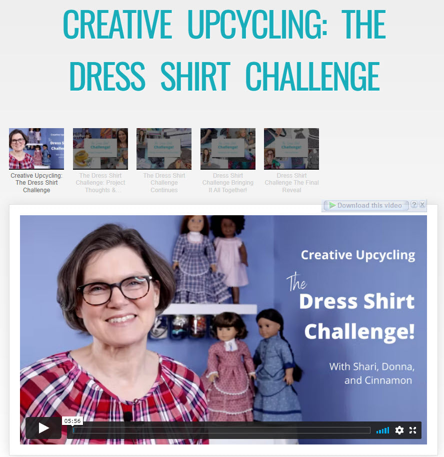 SWC Classes Creative Upcycling: The Dress Shirt Challenge Master Class Video Course Pixie Faire