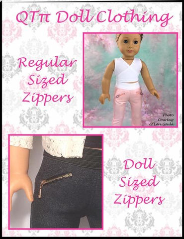 QTπ Doll Clothing 18 Inch Modern Slim Zipper Pants 18" Doll Clothes Pattern Pixie Faire