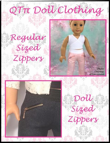 QTπ Doll Clothing 18 Inch Modern Slim Zipper Pants 18" Doll Clothes Pattern Pixie Faire