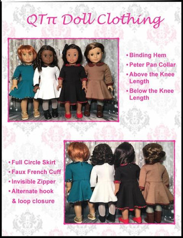 QTπ Doll Clothing 18 Inch Modern Wear Anywhere Dress 18" Doll Clothes Pattern Pixie Faire