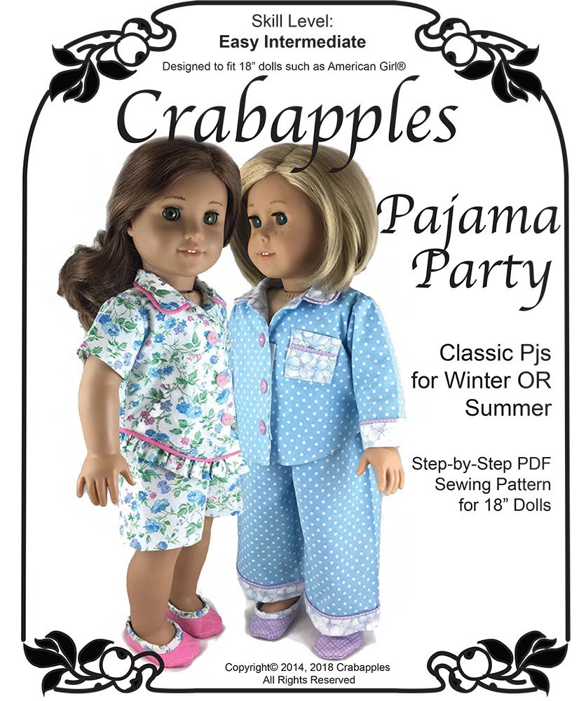 Pajama Party 18 inch Doll Clothes PDF Pattern Download