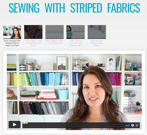 SWC Classes Sewing With Striped Fabrics Master Class Video Course Pixie Faire