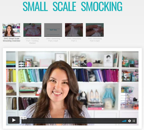 SWC Classes Small Scale Smocking Master Class Video Course Pixie Faire