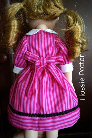 Flossie Potter WellieWishers Joni's Uptown Dress 14.5" Doll Clothes Pattern Pixie Faire