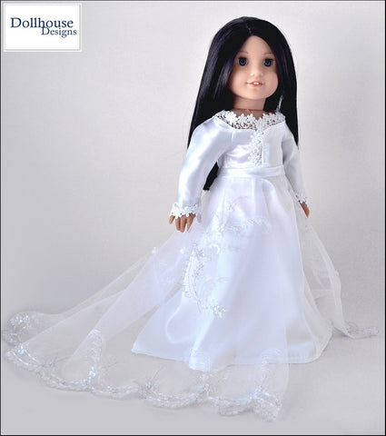 Dollhouse Designs 18 Inch Modern A Regal Celebration 18" Doll Clothes Pattern Pixie Faire