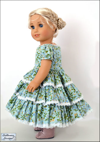 Dollhouse Designs 18 Inch Historical 1850s Promenade 18" Doll Clothes Pattern Pixie Faire