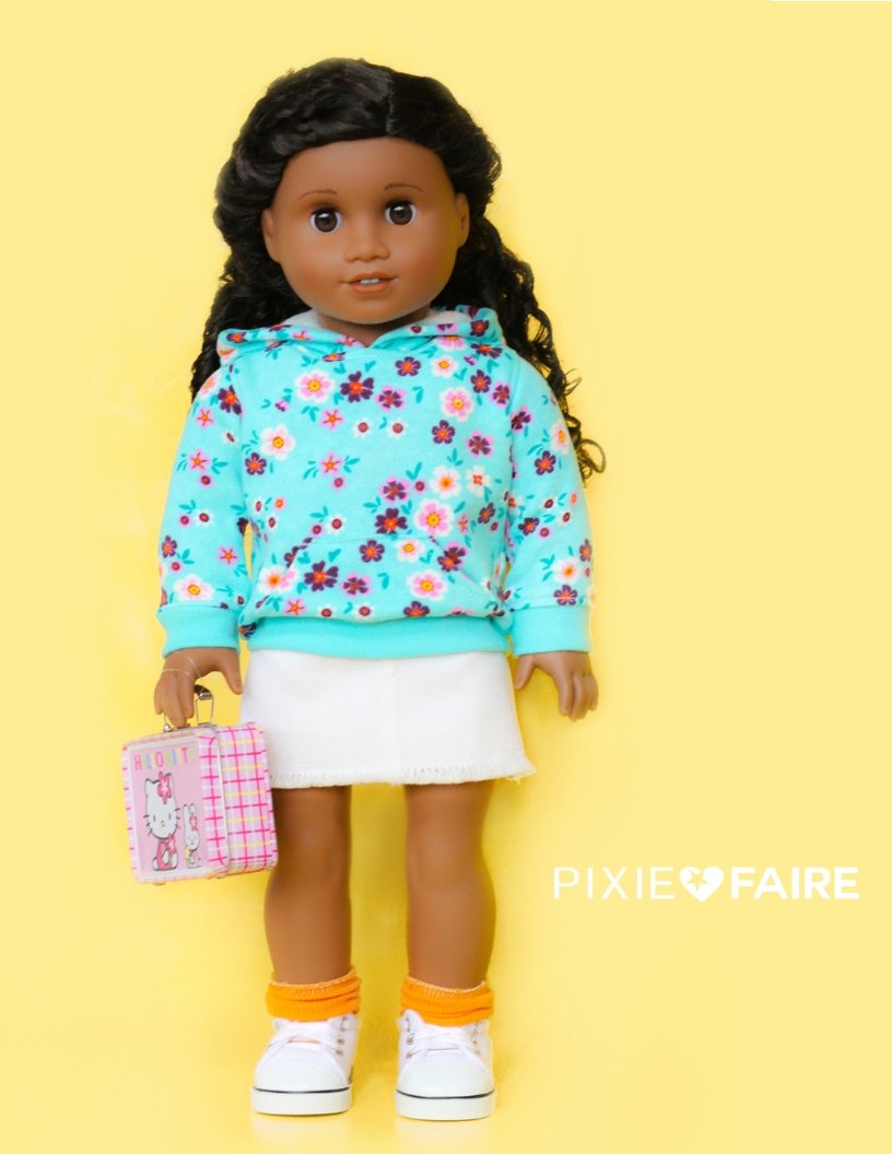 Liberty Jane 18 Inch Modern Denim Mini Skirt 18" Doll Clothes Pattern Pixie Faire