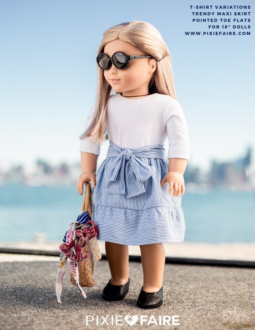 Miche Designs Shoes Pointed Toe Flats 18" Doll Shoes Pixie Faire