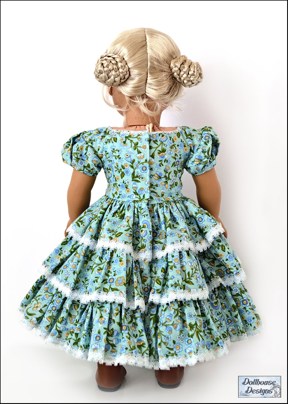 Dollhouse Designs 18 Inch Historical 1850s Promenade 18" Doll Clothes Pattern Pixie Faire