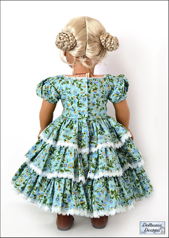 Dollhouse Designs 18 Inch Historical 1850s Promenade 18" Doll Clothes Pattern Pixie Faire