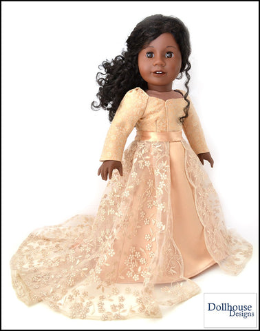 Dollhouse Designs 18 Inch Modern A Regal Celebration 18" Doll Clothes Pattern Pixie Faire