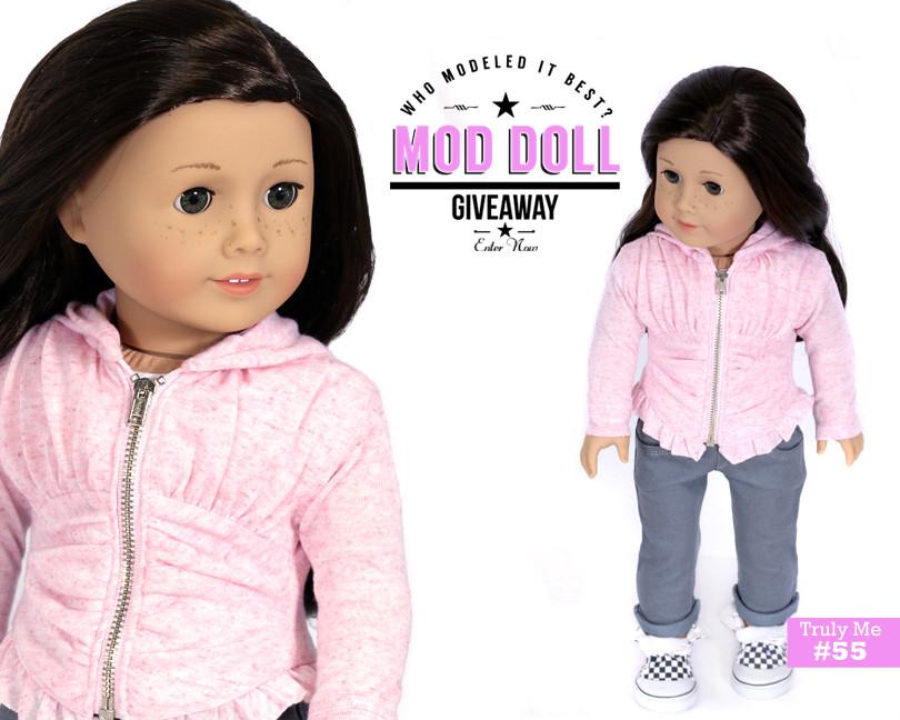 Liberty Jane 18 Inch Modern Ruched Hoodie 18" Doll Clothes Pattern Pixie Faire