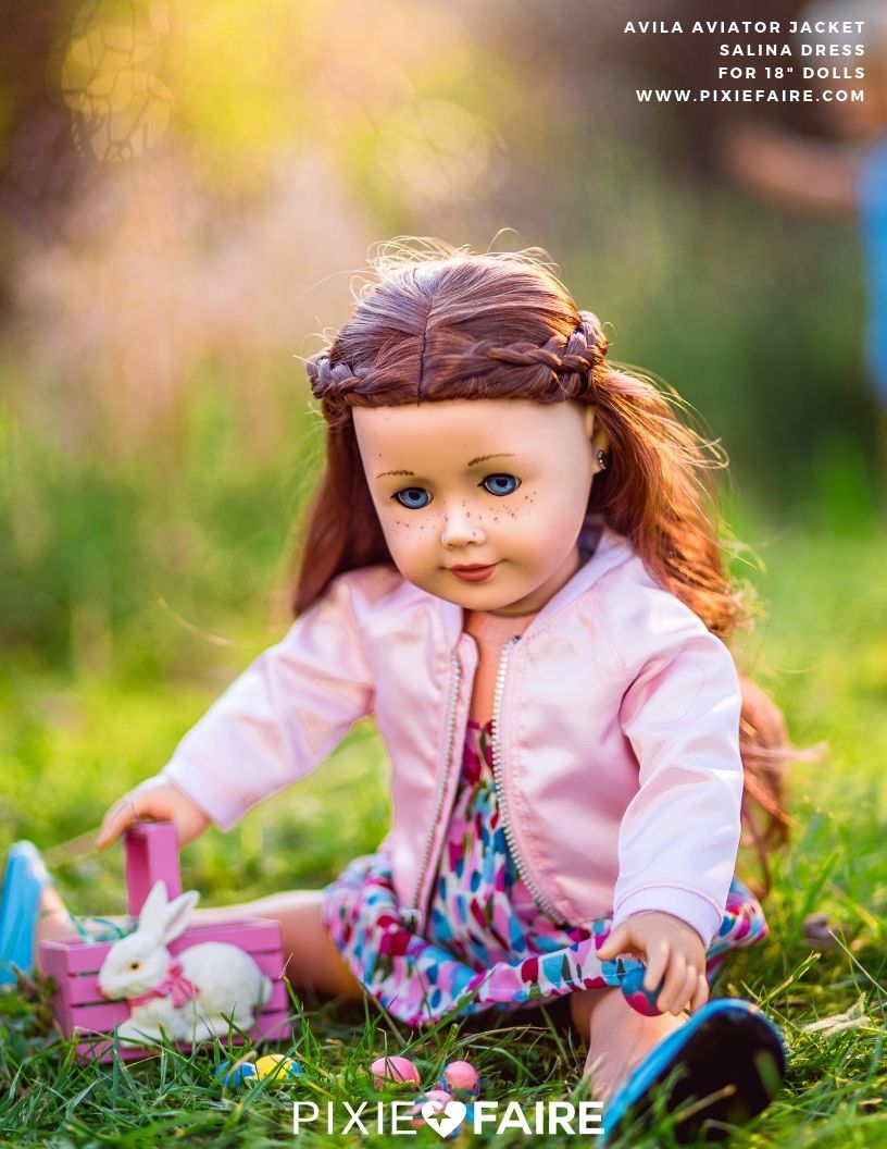 Liberty Jane 18 Inch Modern Salina Dress 18" Doll Clothes Pattern Pixie Faire