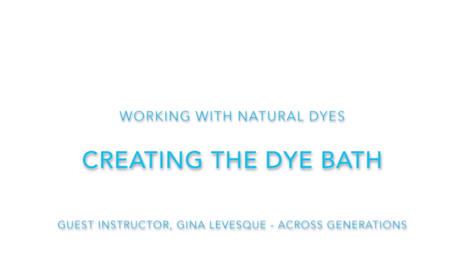 SWC Classes Natural Fabric Dyes Master Class Video Course Pixie Faire