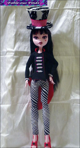 Fable-ous Finds Monster High Mad Bazaar Jacket, Pants, and Top Hat Pattern for 17" Monster High Dolls Pixie Faire