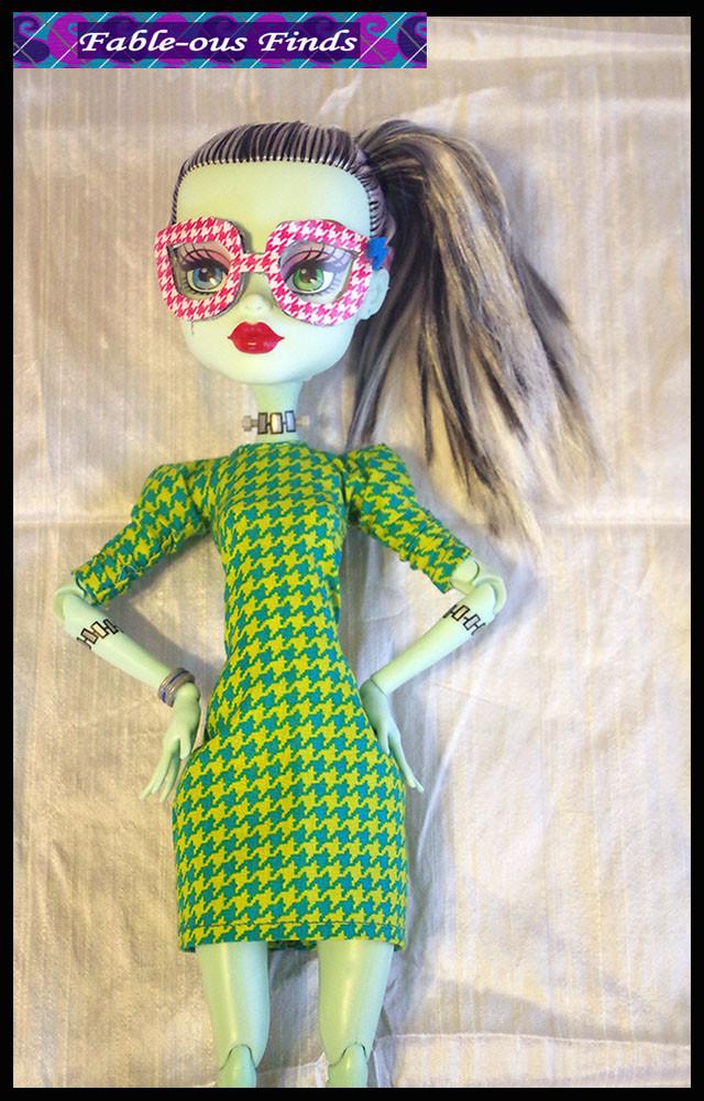 Fable-ous Finds Monster High Clown Chic Sheath Dress and Glasses Pattern for 17 inch Monster High Dolls Pixie Faire