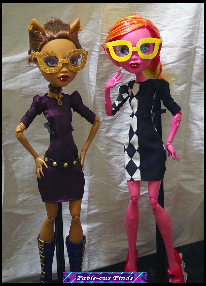 Fable-ous Finds Monster High Clown Chic Sheath Dress and Glasses Pattern for 17 inch Monster High Dolls Pixie Faire