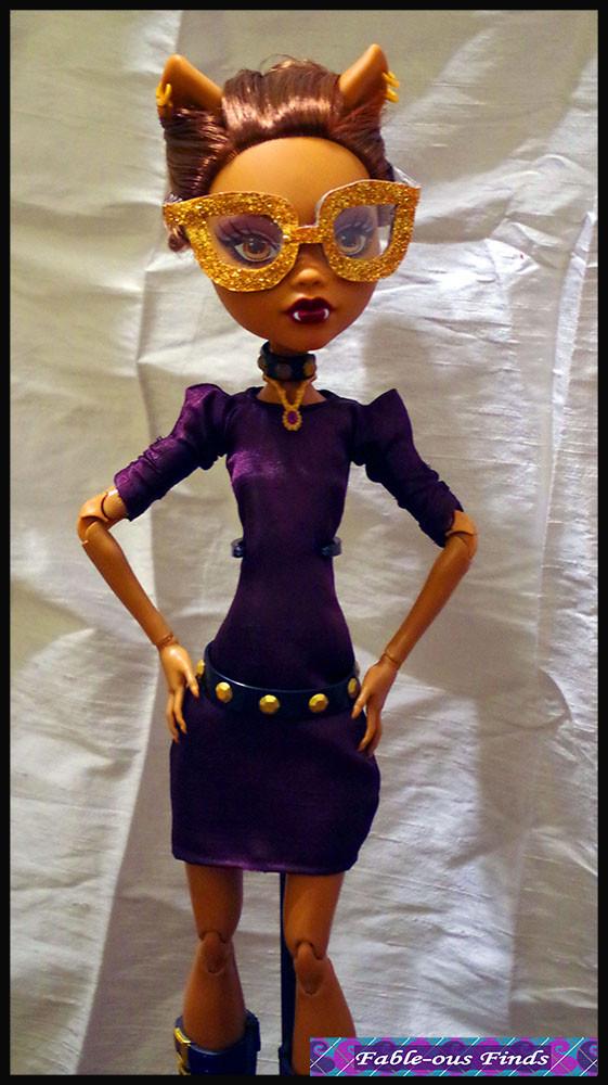 Fable-ous Finds Monster High Clown Chic Sheath Dress and Glasses Pattern for 17 inch Monster High Dolls Pixie Faire