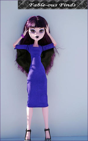 Fable-ous Finds Monster High The Batwing Dress for 17" Pattern for Monster High Dolls Pixie Faire