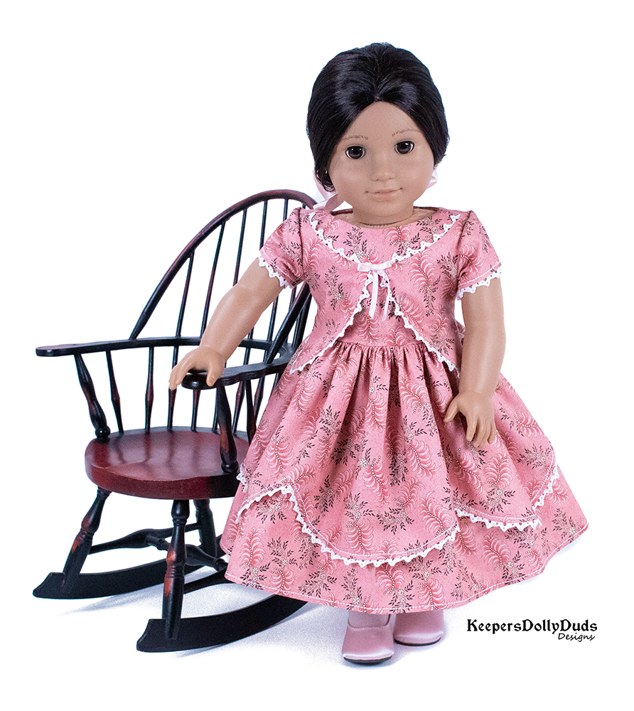 Keepers Dolly Duds Designs 18 Inch Historical 1850's Girls Dress 18" Doll Clothes Pattern Pixie Faire