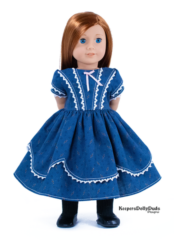 Keepers Dolly Duds Designs 18 Inch Historical 1850's Girls Dress 18" Doll Clothes Pattern Pixie Faire