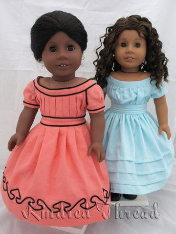 Kindred Thread 18 Inch Historical 1865 Cape Island Dress 18" Doll Clothes Pattern Pixie Faire