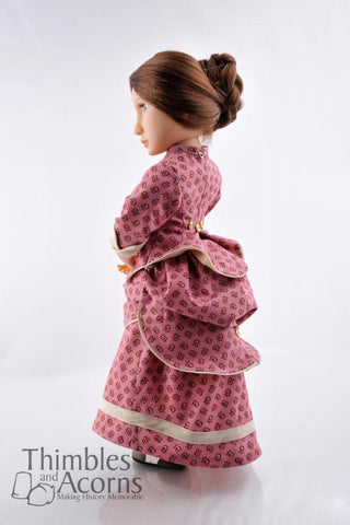 Thimbles and Acorns A Girl For All Time 1870's Bustle Dress Pattern For AGAT Dolls Pixie Faire