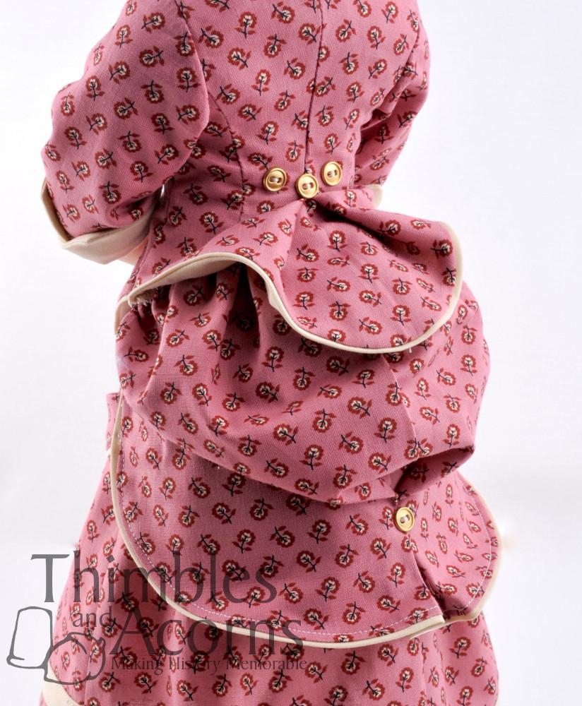 Thimbles and Acorns A Girl For All Time 1870's Bustle Dress Pattern For AGAT Dolls Pixie Faire
