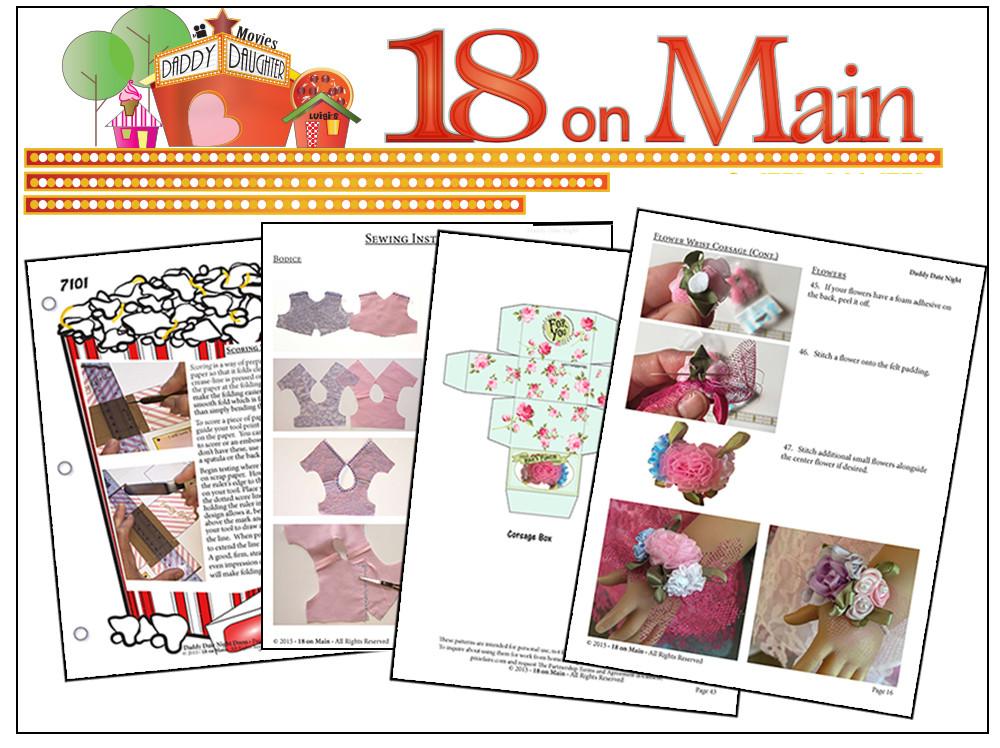 18 On Main 18 Inch Modern Daddy Date Night 18" Doll Clothes Pattern Pixie Faire