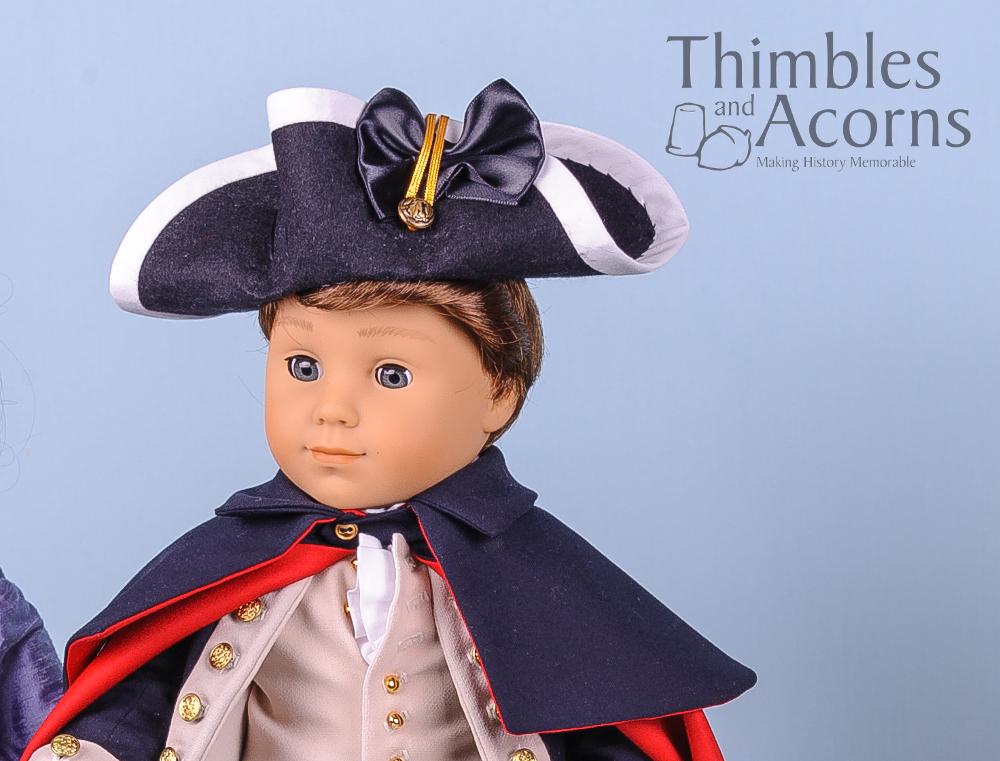 Thimbles and Acorns 18 Inch Historical 18th Century Molded Felt Hat Multi Sized Doll Clothes Pattern Pixie Faire