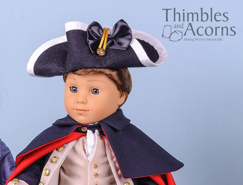 Thimbles and Acorns 18 Inch Historical 18th Century Molded Felt Hat Multi Sized Doll Clothes Pattern Pixie Faire
