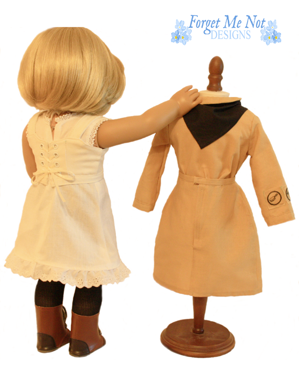 Forget Me Not Designs 18 Inch Historical 1914 Scout Uniform 18" Doll Clothes Pattern Pixie Faire