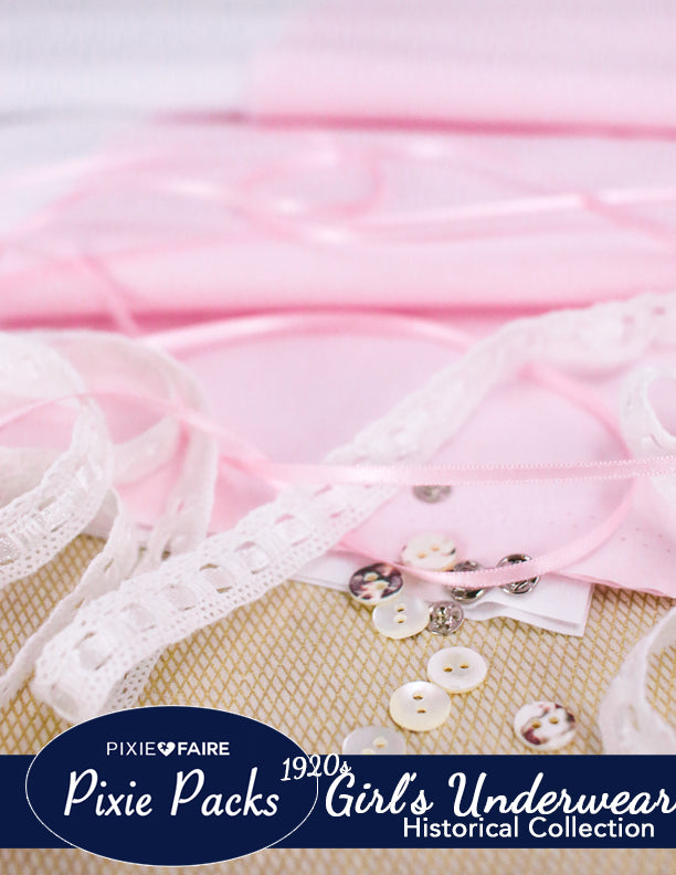 Pixie Faire Pixie Packs Pixie Packs 1920s Girl's Combination Underwear Historical Collection Pixie Faire