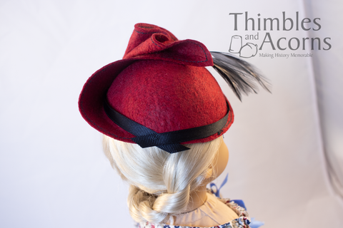 Thimbles and Acorns 18 Inch Historical 1940s Pleated Felt Hat Doll Clothes Pattern For 18" Dolls Pixie Faire