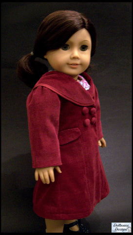 Dollhouse Designs 18 Inch Historical 1930s Coat Set 18" Doll Clothes Pattern Pixie Faire