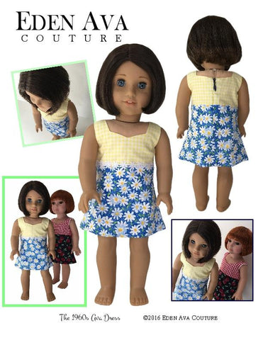 Eden Ava 18 Inch Historical 1960s Ava Dress 18" Doll Clothes Pixie Faire