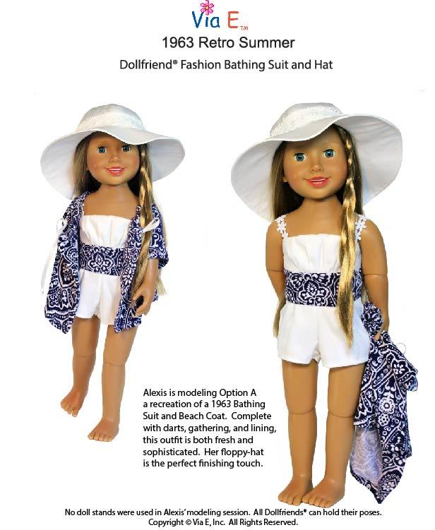 Via E Dollfriends 1963 Retro Summer Doll Clothes Pattern For Dollfriends Pixie Faire
