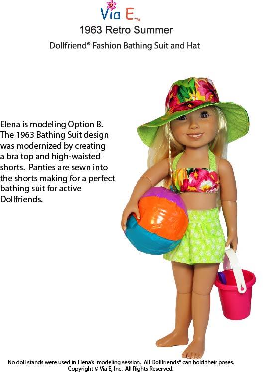 Via E Dollfriends 1963 Retro Summer Doll Clothes Pattern For Dollfriends Pixie Faire