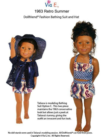 Via E Dollfriends 1963 Retro Summer Doll Clothes Pattern For Dollfriends Pixie Faire