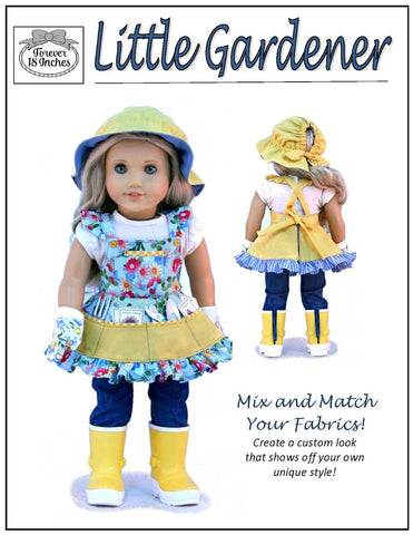 Forever 18 Inches 18 Inch Modern Little Gardener 18" Doll Clothes Pattern Pixie Faire