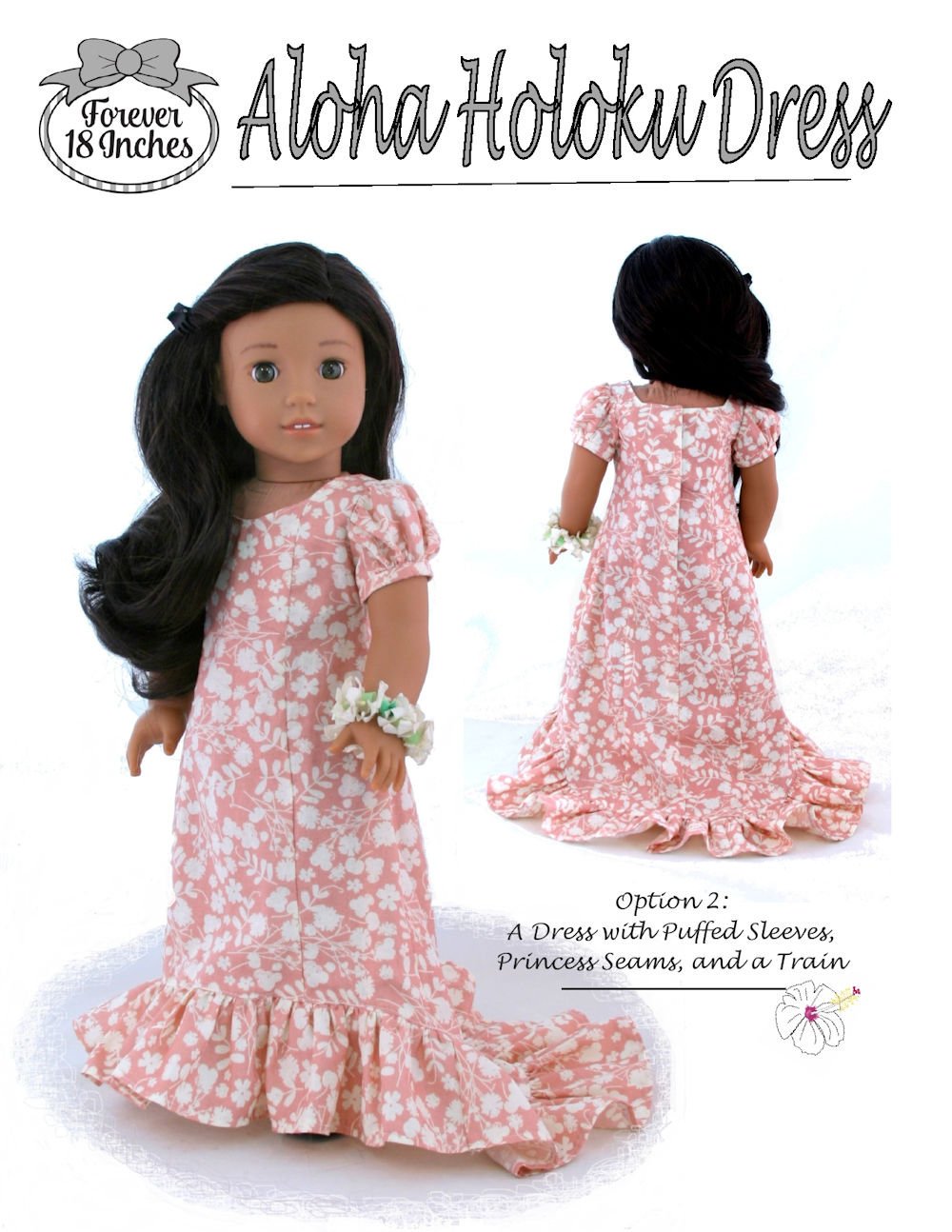 Forever 18 Inches Aloha Holoku Dress Doll Clothes Pattern 18 inch American Girl Dolls Forever 18 Inches Aloha Holoku Dress Doll Clothes Pattern 18 inch American Girl Dolls