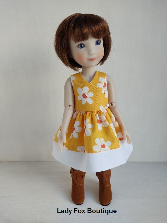 Lady Fox Boutique Siblies Summer Walk Dress Pattern For 12" Siblies Dolls Pixie Faire