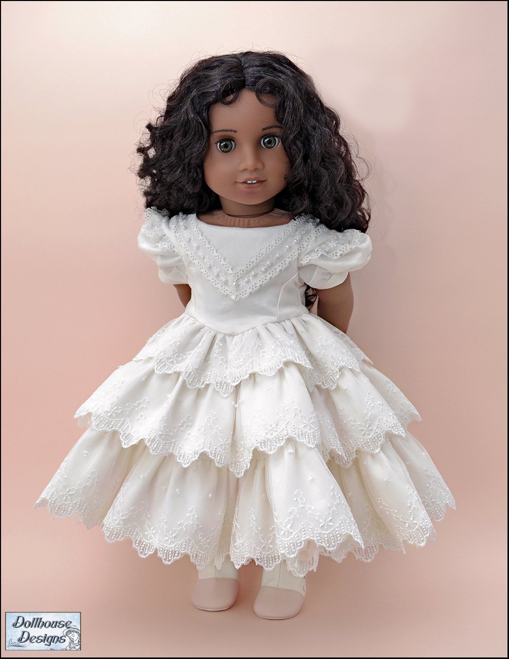 Dollhouse Designs 18 Inch Historical 1850s Promenade 18" Doll Clothes Pattern Pixie Faire