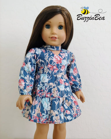 BuzzinBea 18 Inch Modern Jasmine Dress 18" Doll Clothes Pattern Pixie Faire