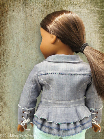 Liberty Jane 18 Inch Modern Boomerit Falls Jacket 18" Doll Clothes Pattern Pixie Faire