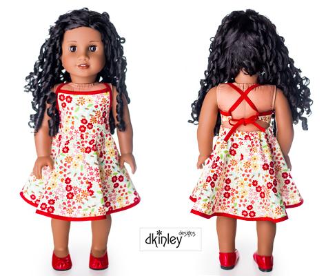 Dkinley Designs 18 Inch Modern Sweet All Around Sundress 18" Doll Clothes Pattern Pixie Faire