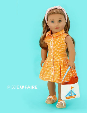 Melody Valerie Couture 18 Inch Modern Yacht Club Dress 18" Doll Clothes Pixie Faire