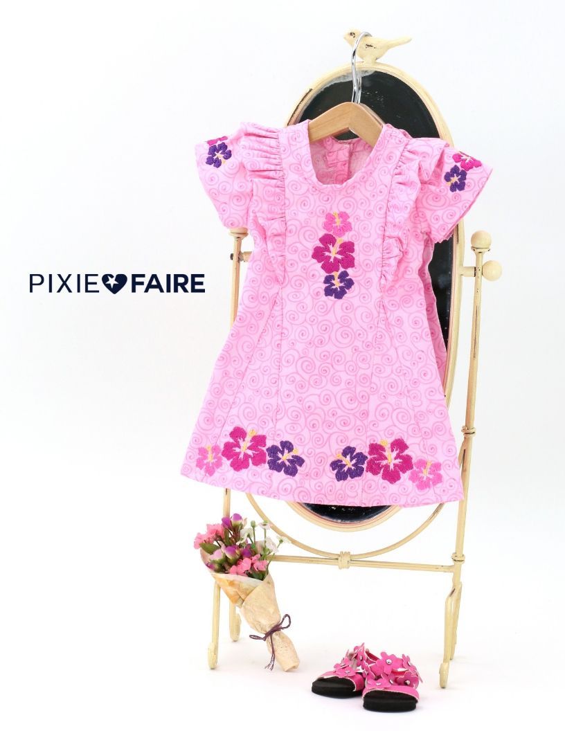 Frog Princess Fashions FREE 18 Inch Modern Waikiki Waves Dress 18" Doll Clothes Pattern Pixie Faire